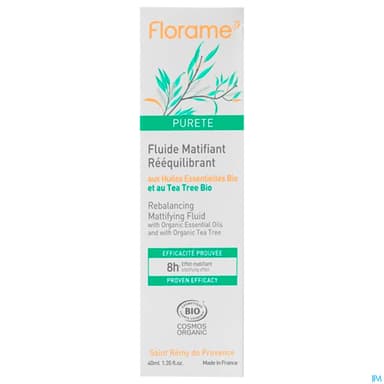 Florame Purete Fluide Matifiant Reequilibrant Bio 40ml