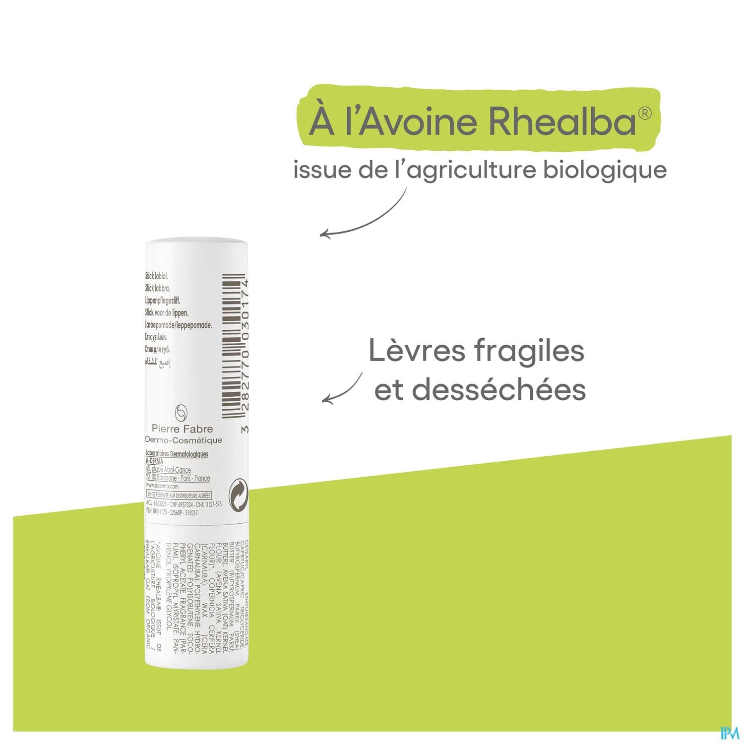A-DERMA STICK LEVRE 4G