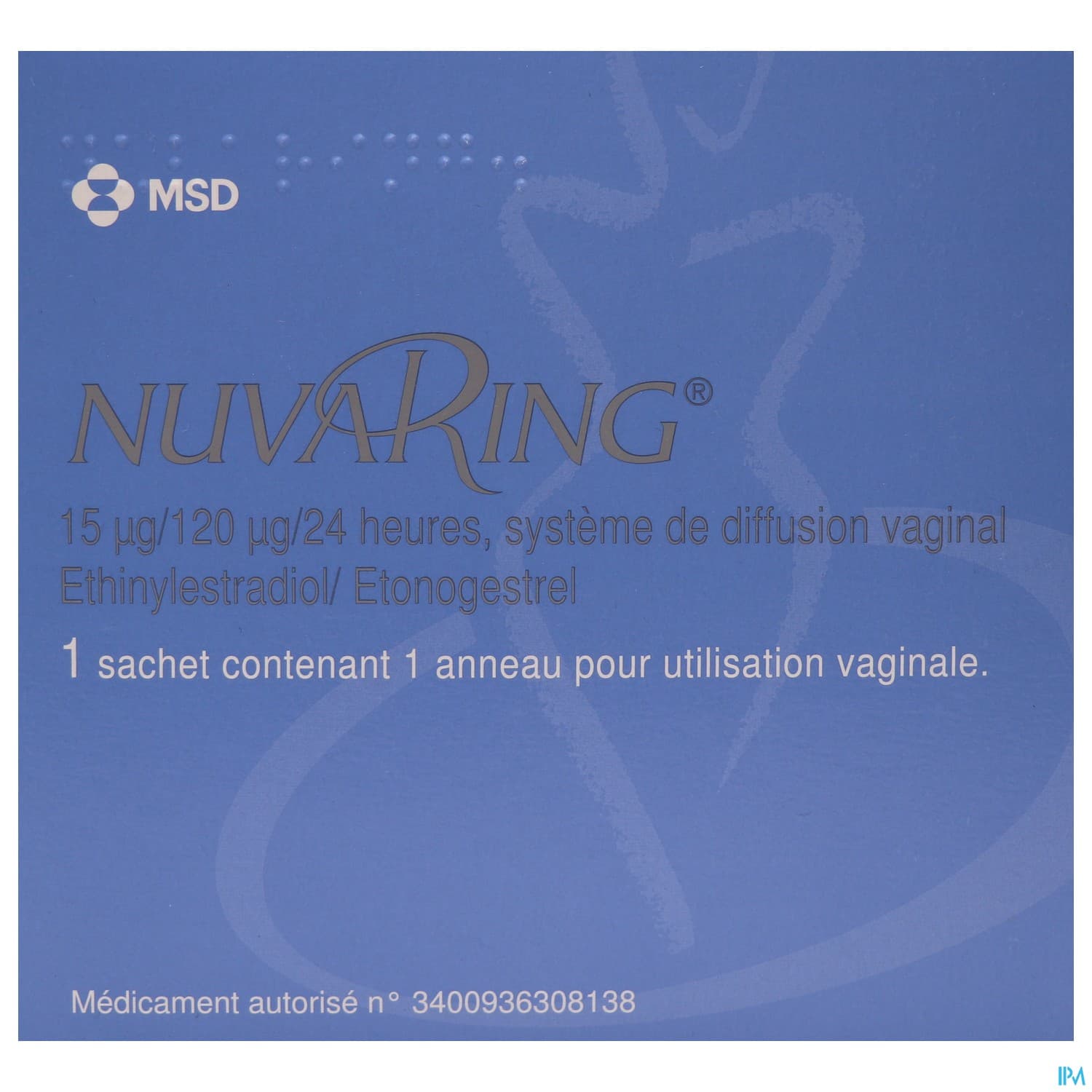 Nuvaring 15mcg/120mcg/24h Systeme De Diffusion Vaginal 1
