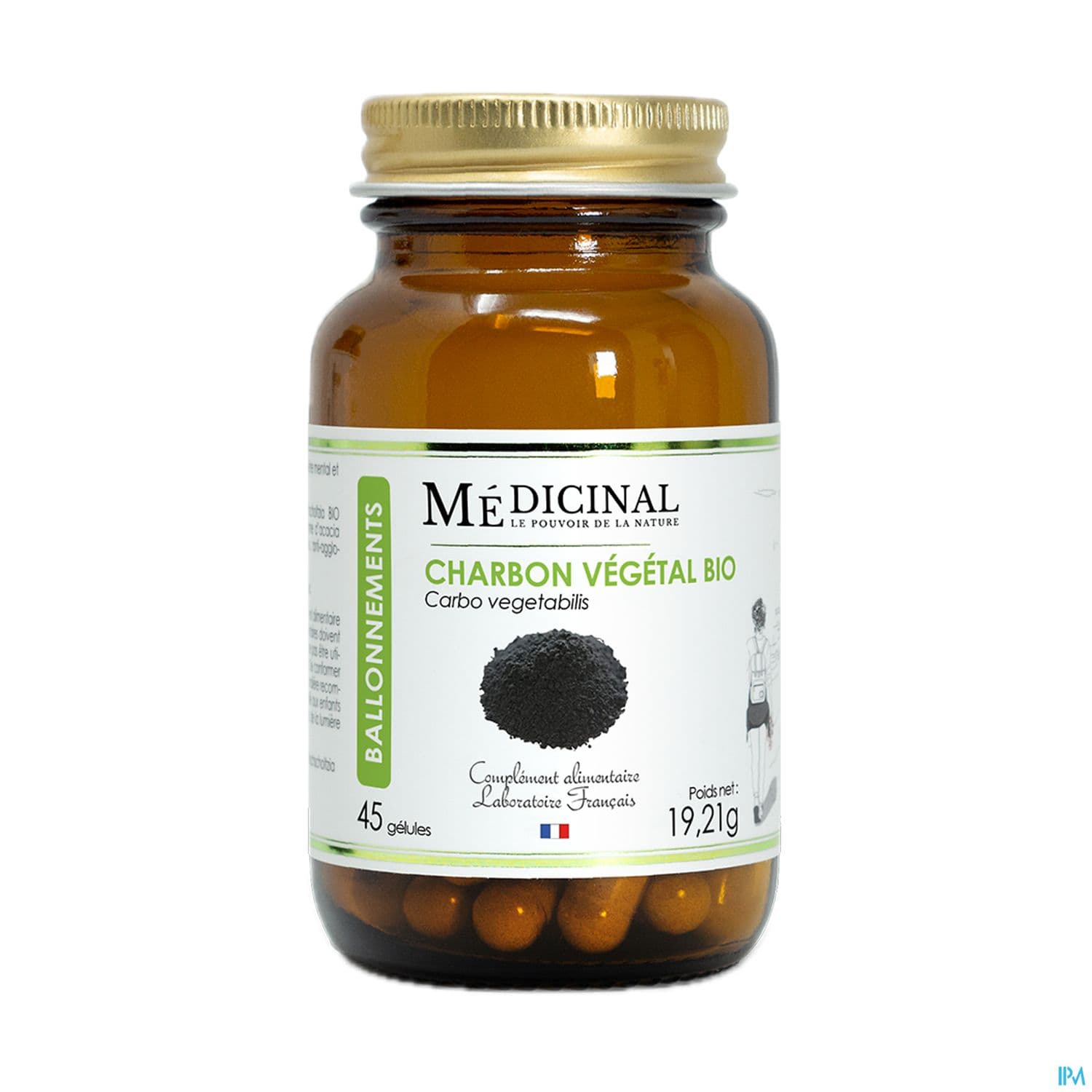 Medicinal Charbon Vegetal Bio Gelule 45