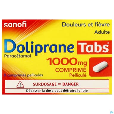 DOLIPRANETABS 1 000 MG CPR 8