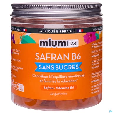 Mium Lab Safran Sans Sucre Gummies 42