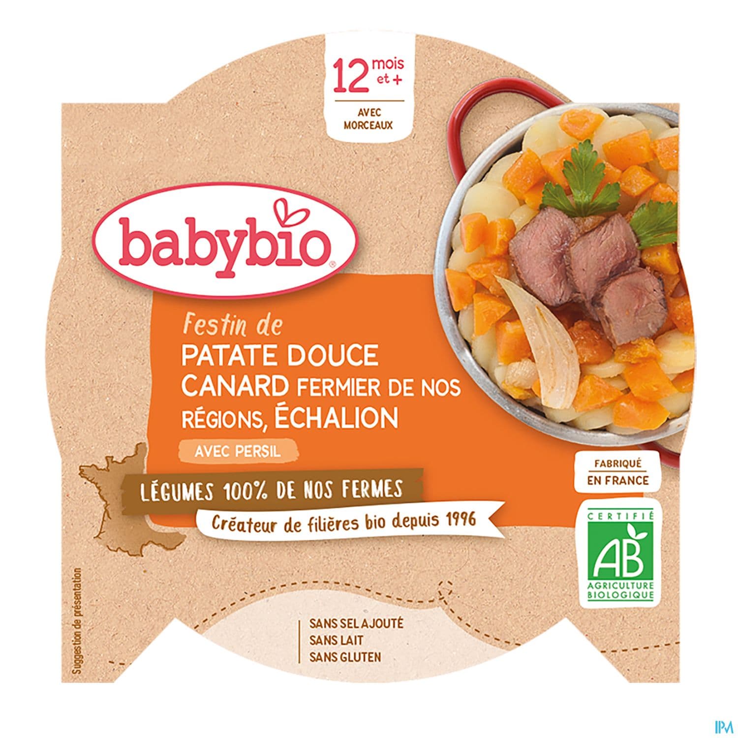 BABYBIO MENU PATATE DC/CANARD 230G