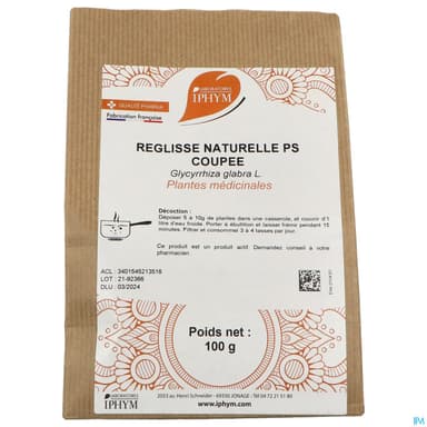 REGLISSE NAT IPHYM COUPEE 100G