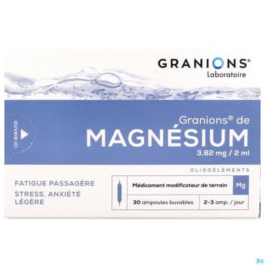 Granions Magnesium 3mg82/2ml Solution Buvable Ampoule 2ml 30