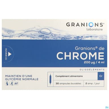 Granions Chrome 200mcg Solution Buvable Ampoule 2ml 30