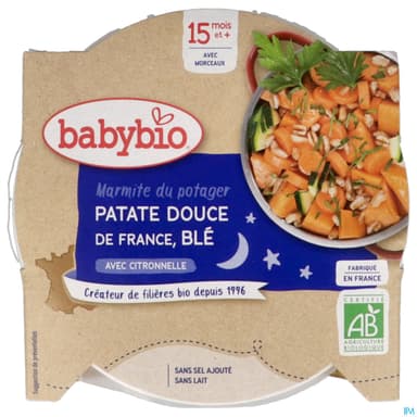BABYBIO BON/NUIT PATATE/BLE 260G