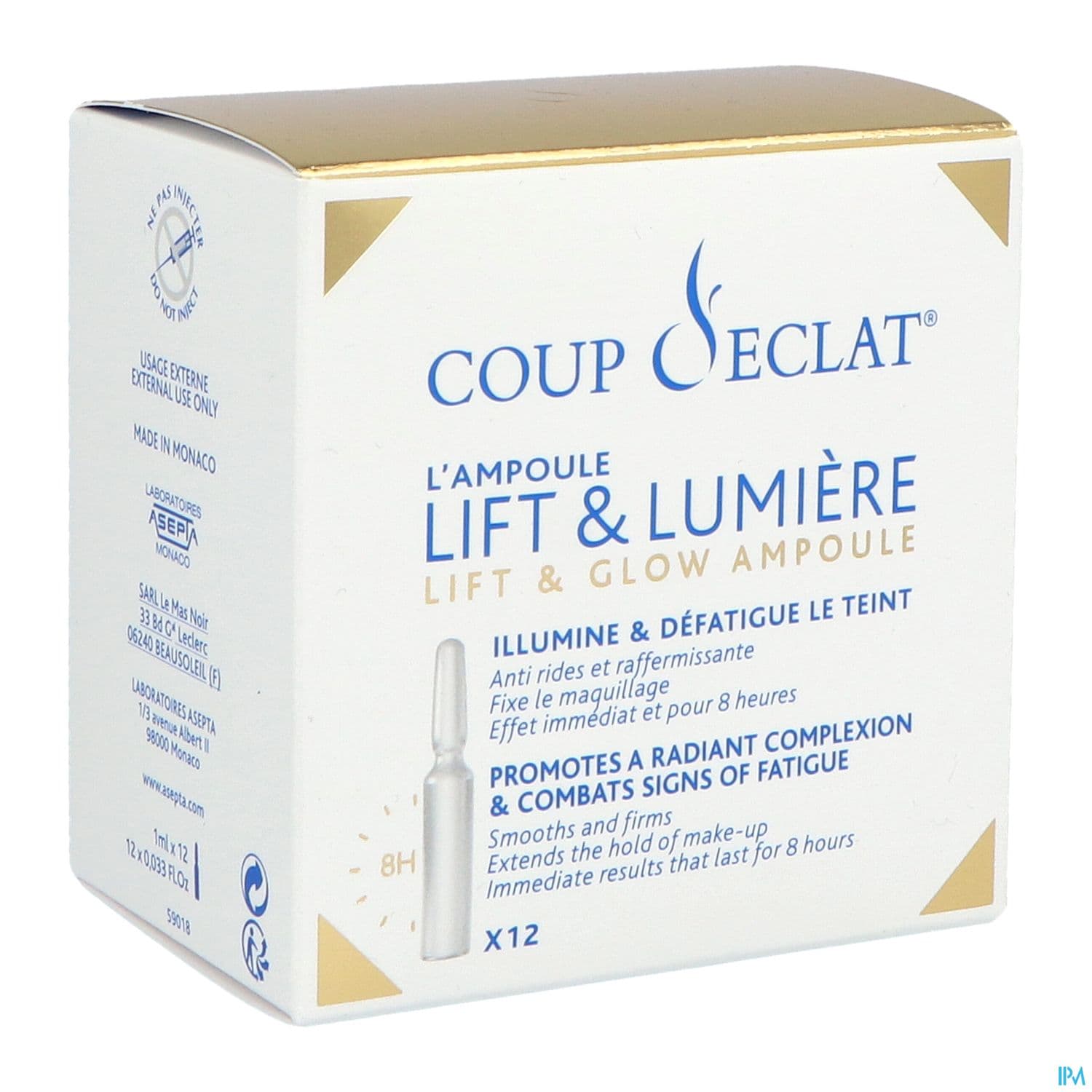 COUP-D-ECLAT LIFT & LUM AMP 12X1ML — Grande Pharmacie du Centre