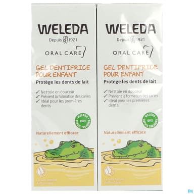 WELEDA DENTIFRICE GEL ENFANT DUO