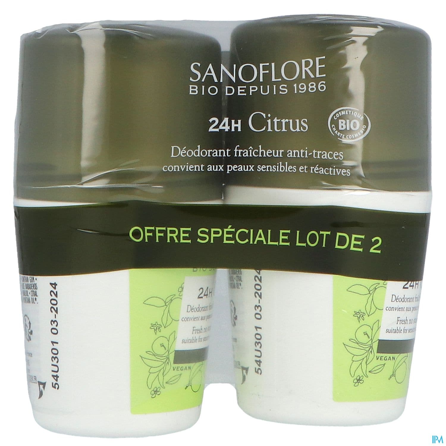 SANOFLORE DEO 24H CITRUS 50MLX2