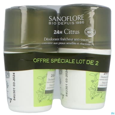 SANOFLORE DEO 24H CITRUS 50MLX2