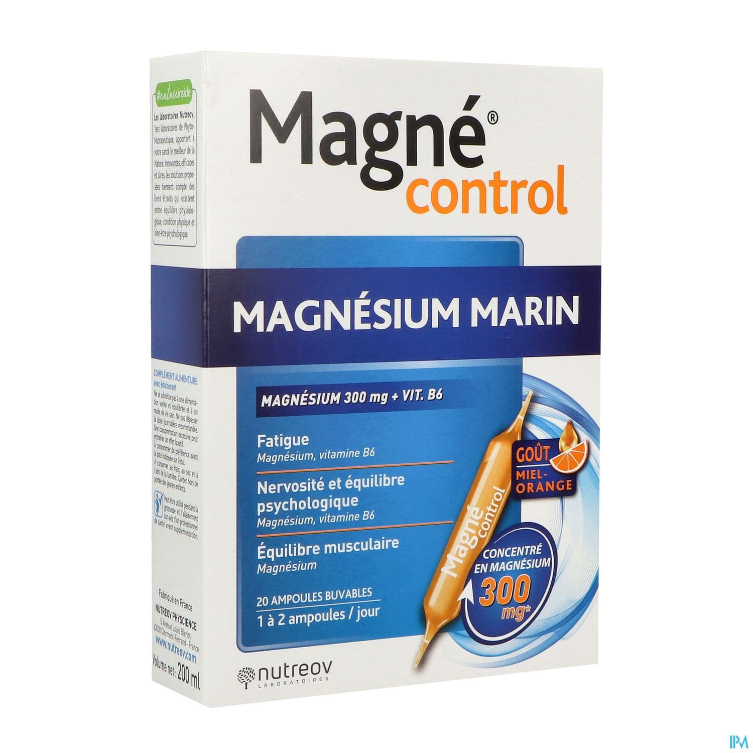 Nutreov Magne Control mg 300mg + Vit B6 Ampoule Buvable 20