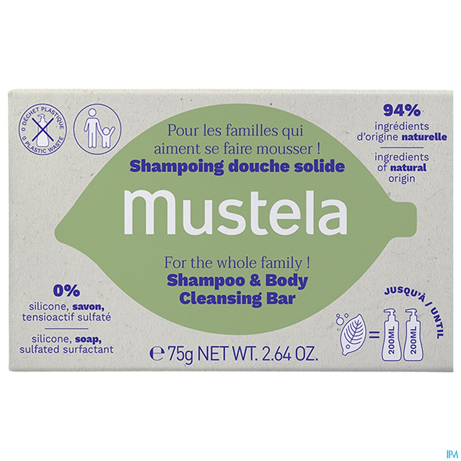 MUSTELA SH DCH SOLIDE 75G