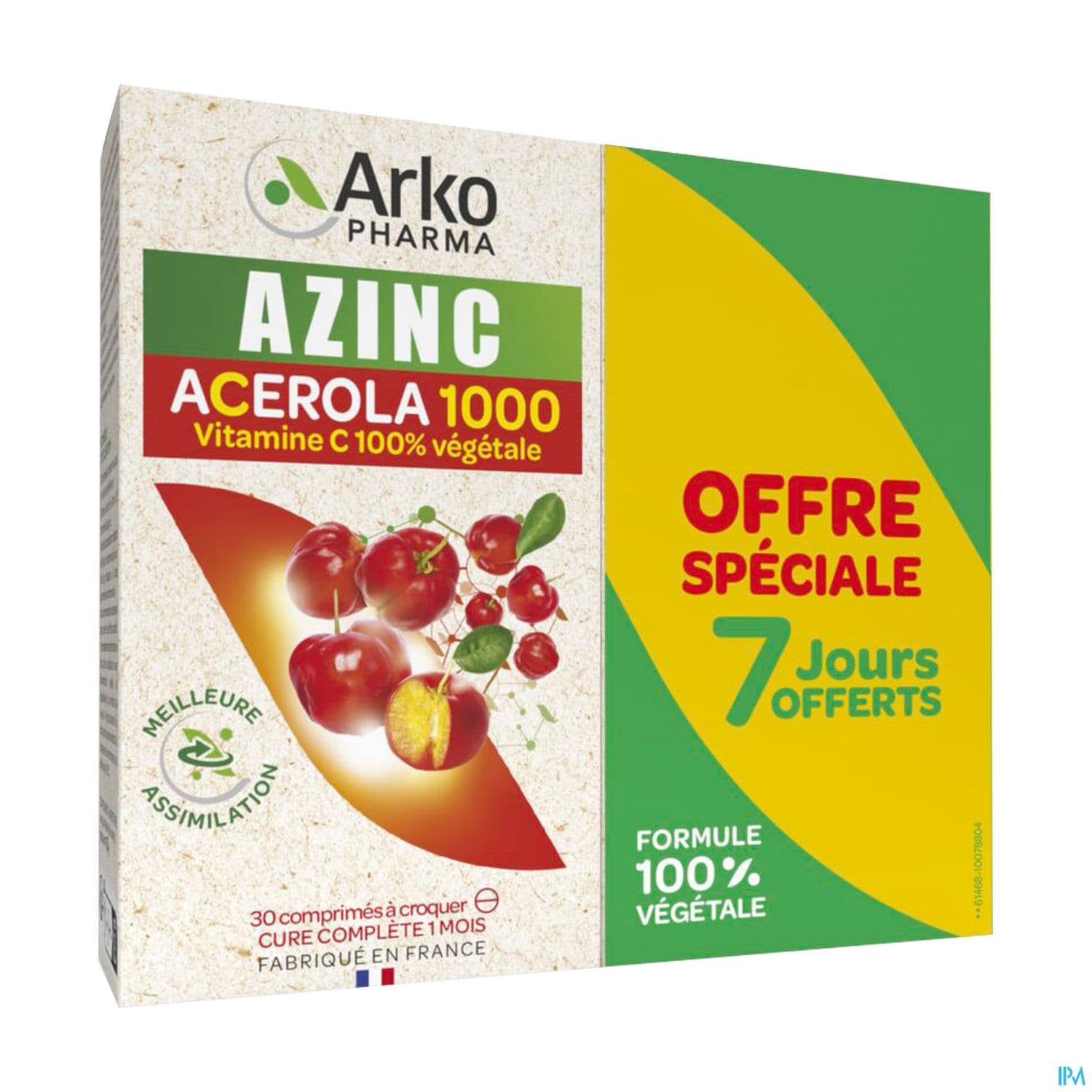 AZINC VEGETAL ACEROLA 1000 CPR30X2