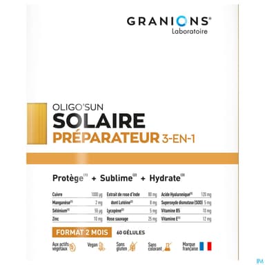 Granions Oligo'sun Preparateur Solaire 3en1 Comprime 60