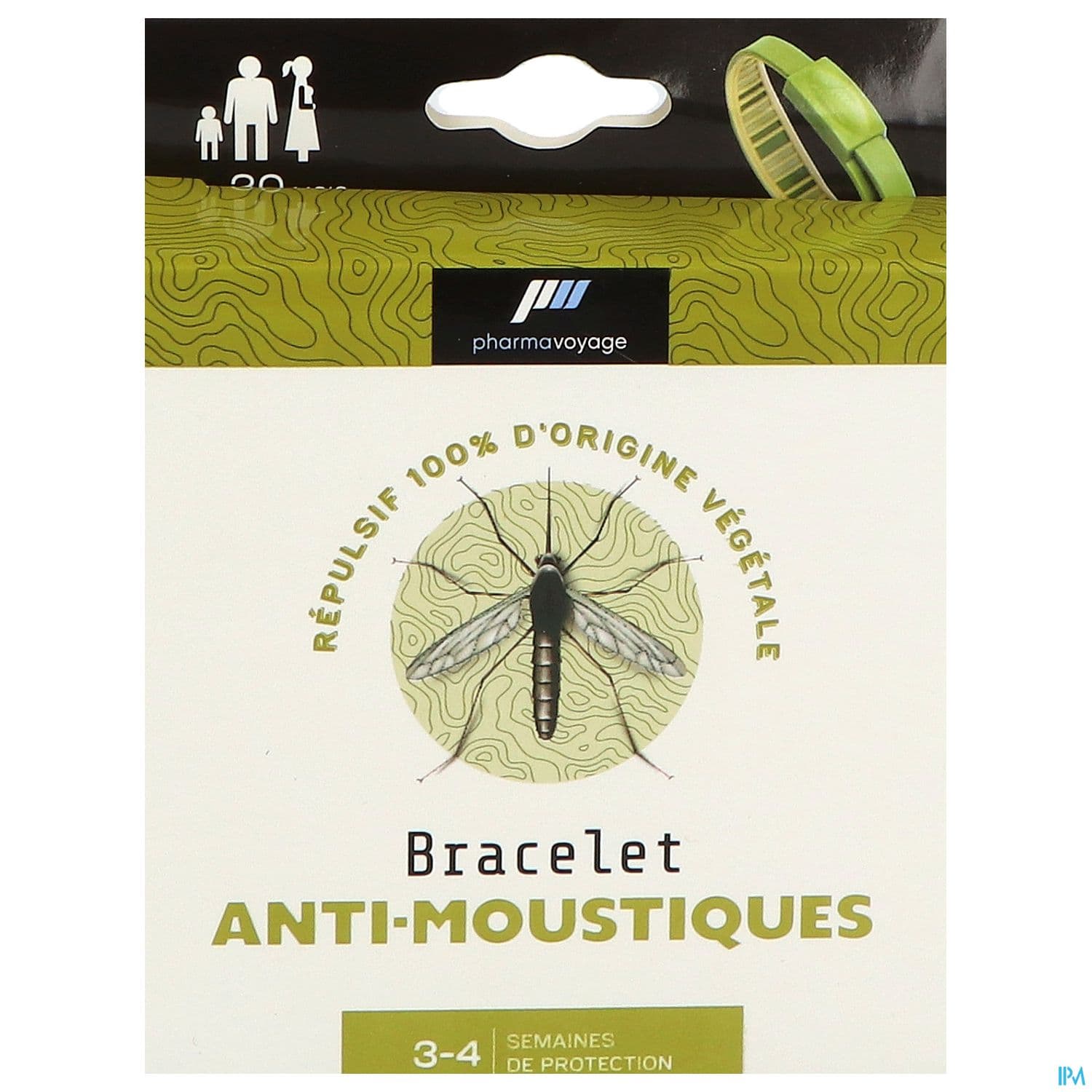 Pharmavoyage Bracelet Antimoustique Kaki