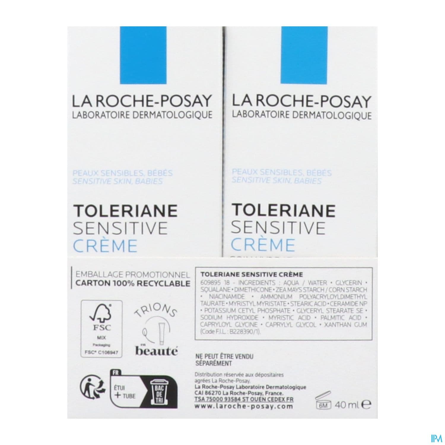 TOLERIANE SENSITIV CR APAIS 40MLX2