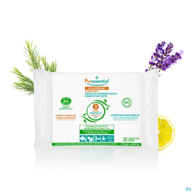 Puressentiel Lingette Desinfectante Mains Surfaces X32