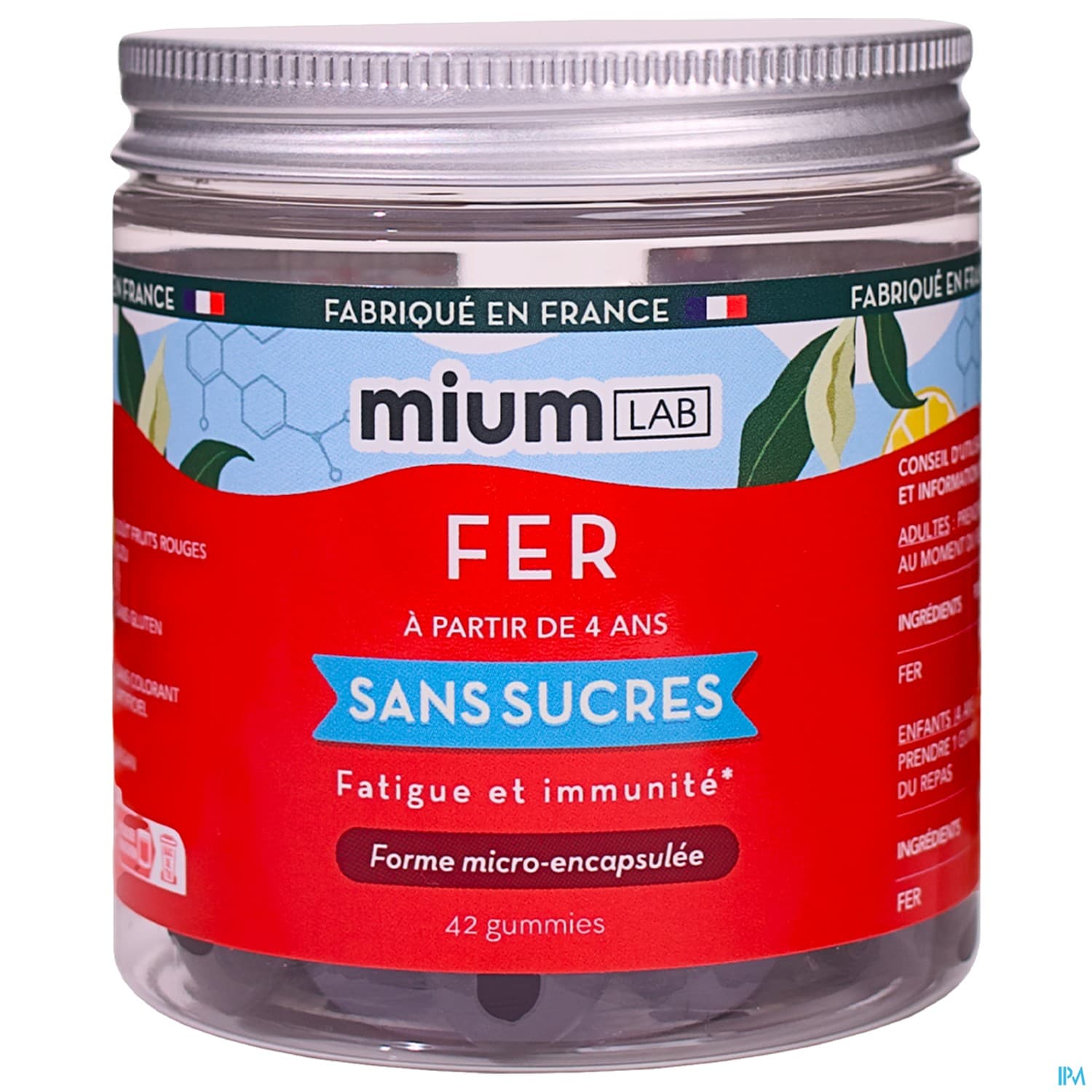 MIUMLAB S/SUC FER GUMMIE 42