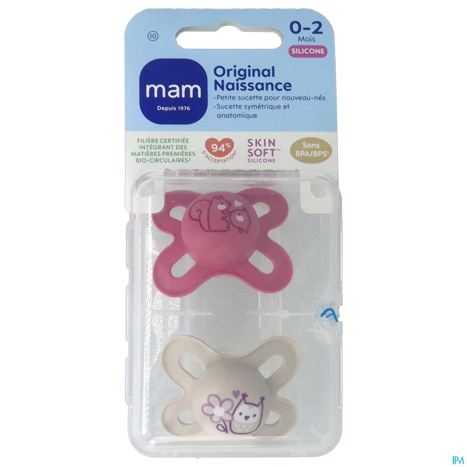 SUCET MAM ORIGIN NAISS SIL 0-2M X2