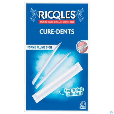 Ricqles Cure Dents Plume D'oie X40
