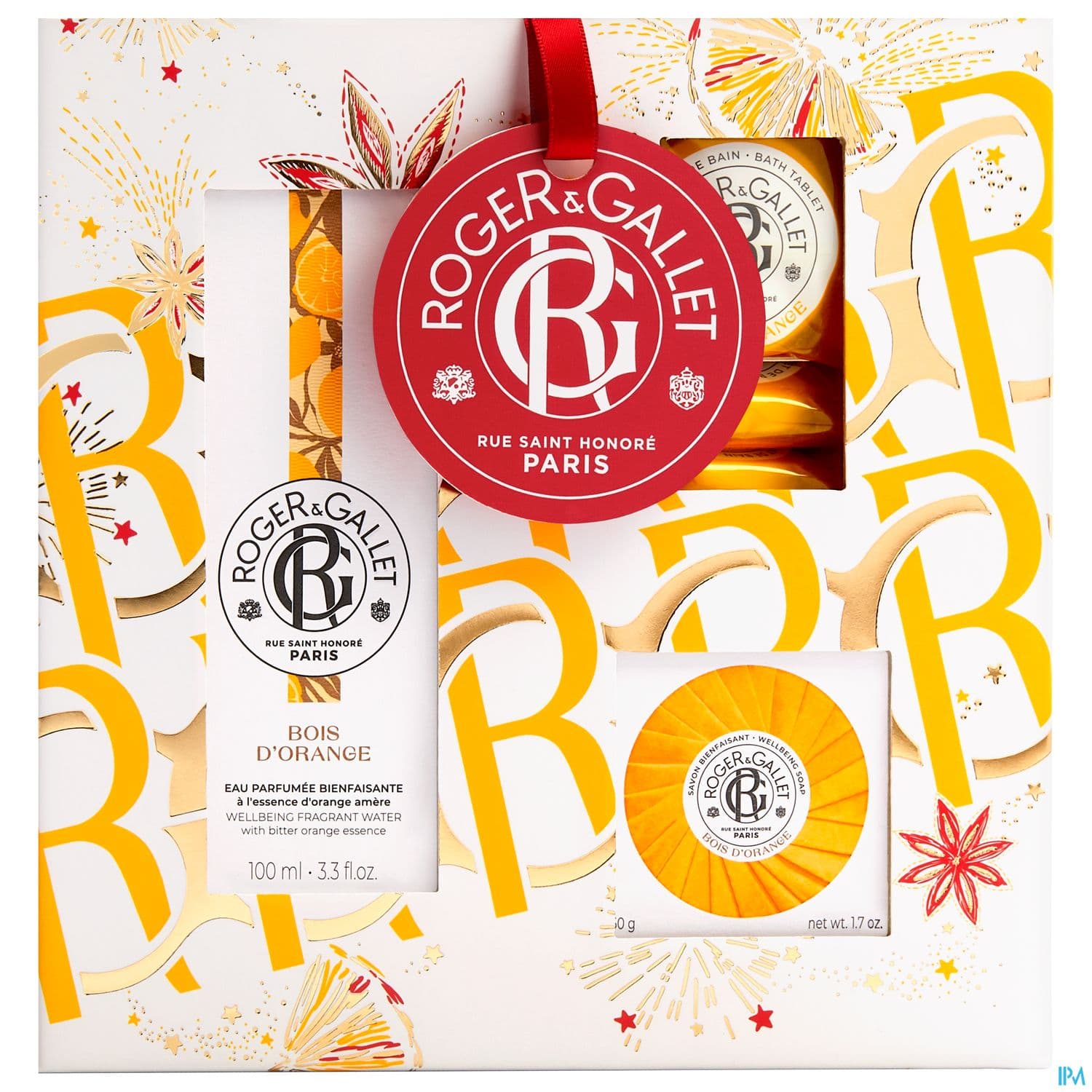 Roger Gallet Coffret Noel Bois D'orange Eau Parfumee 100ml + Savon 50g + 3 Galets Bain Offerts