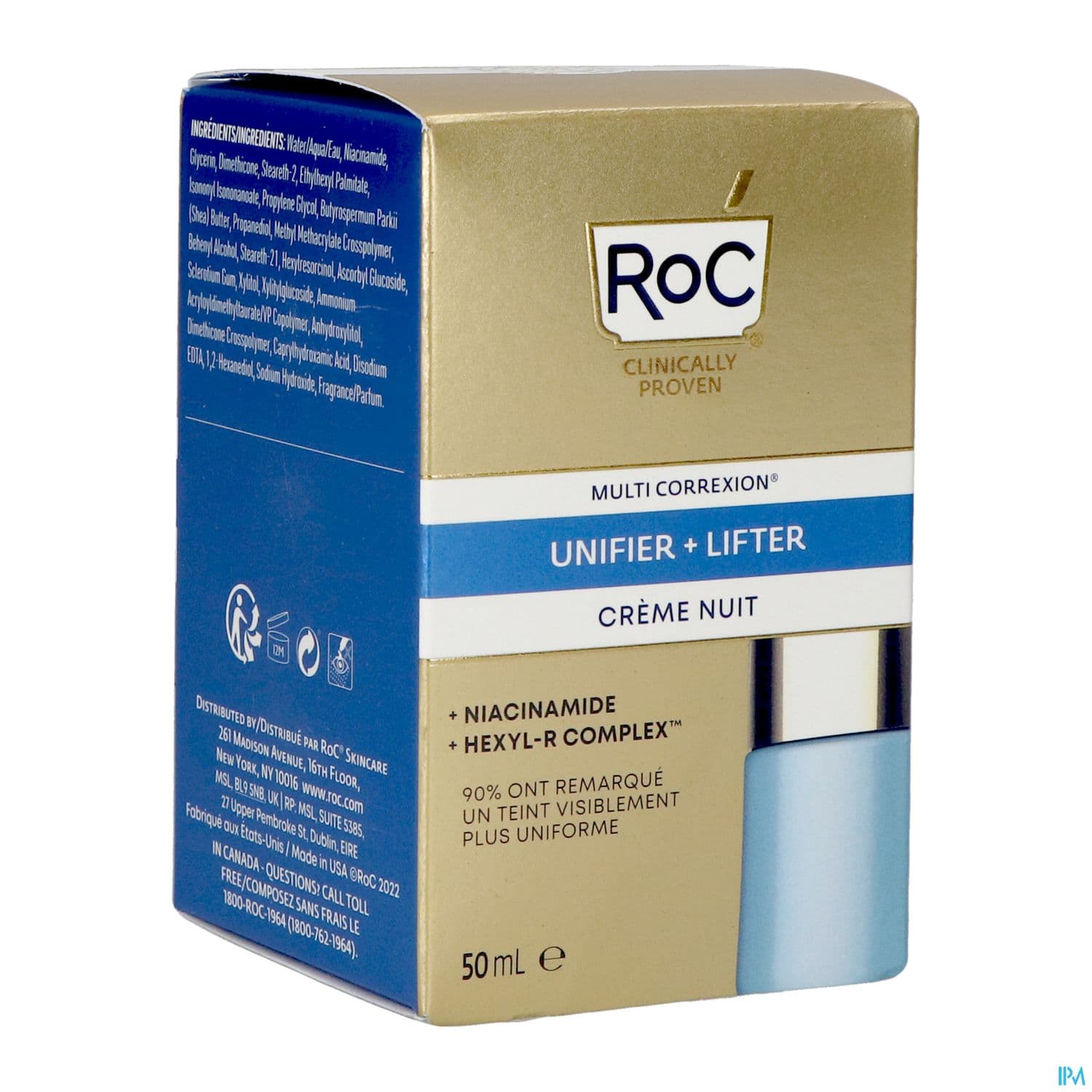 ROC MULTI CORREX UNIF CR NUIT 50ML — Pharmacie SO OUEST