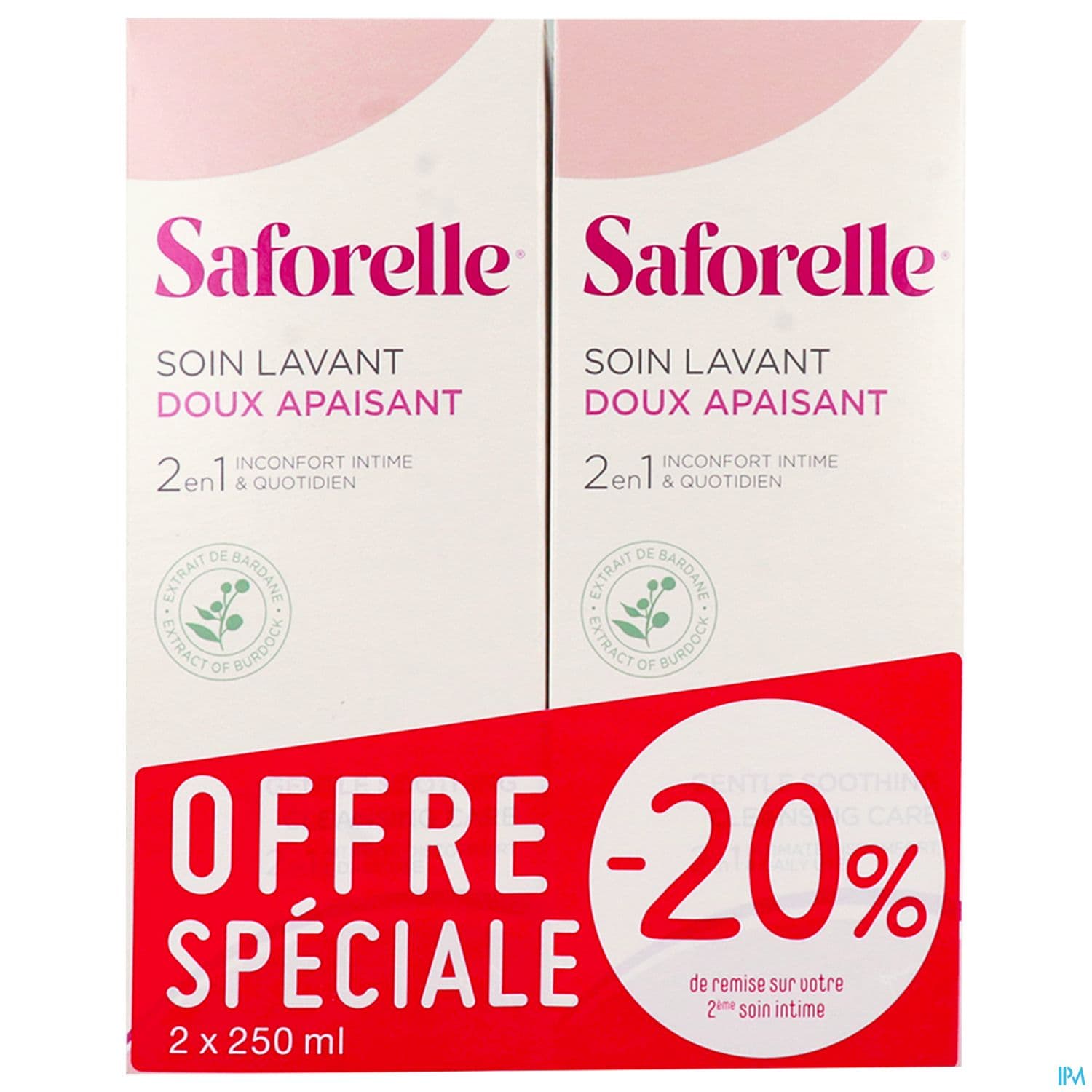 SAFORELLE SOIN LAV DOUX 250ML X2