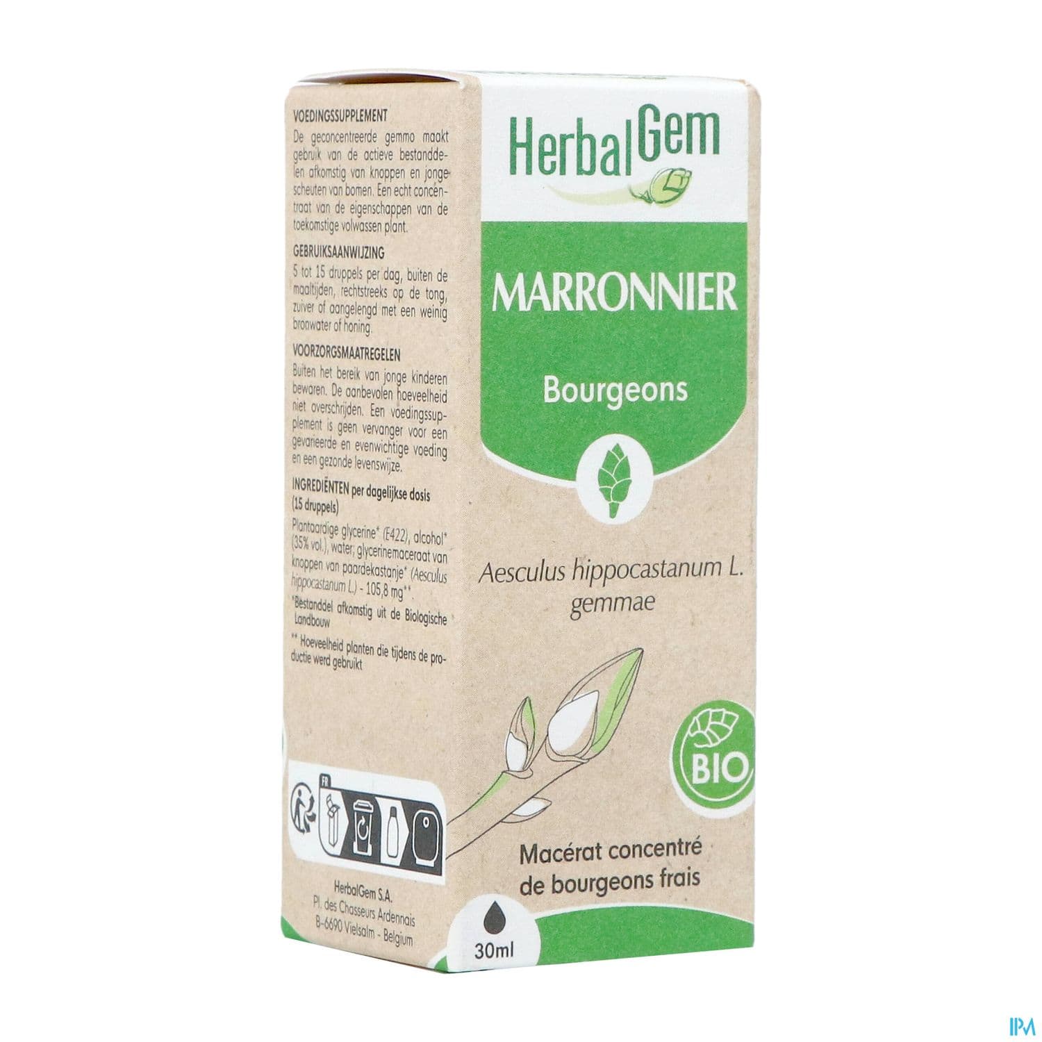 Herbalgem Marronnier Bourgeon Macerat Gly Bio 30ml