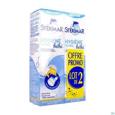Sterimar Bebe Hygiene Nez Sol Nasale 100ml X2