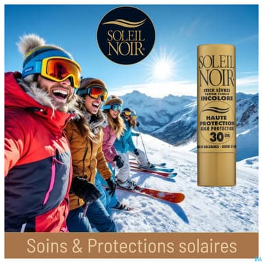 Soleil Noir Stick Levres Incolore Ip 30 4g