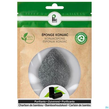 Plic Beauty Eponge Konjac Charbon Bambou X1
