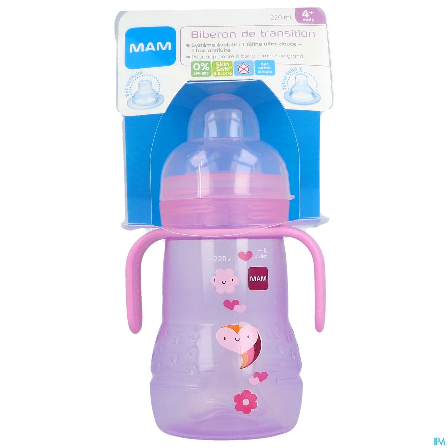 BIB MAM TRANSI FILLE SILIC 220ML
