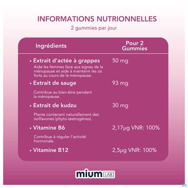 MIUMLAB S/SUC MENOPAUSE GUMMIE 42