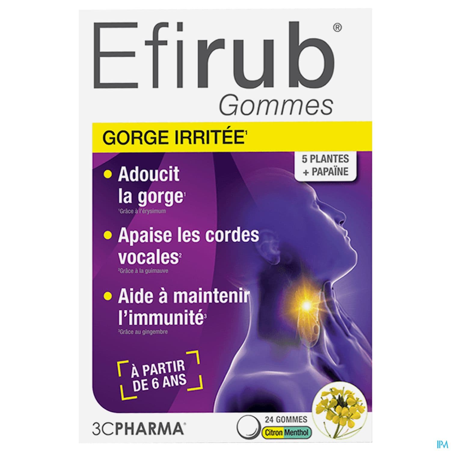 3c Pharma Efirub Gommes Citron 24