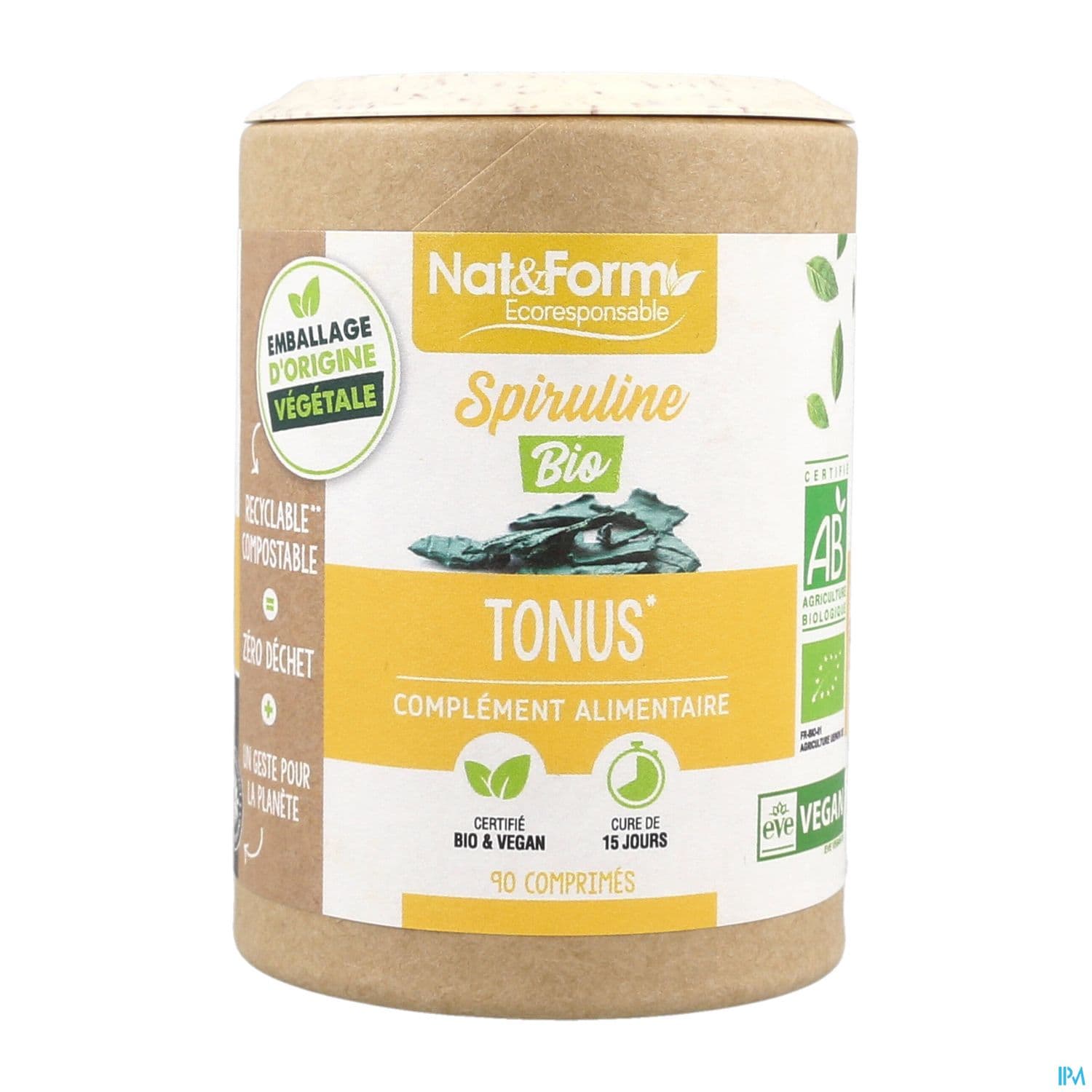 Nat Et Form Ecoresponsable Spiruline Bio Comprime 90