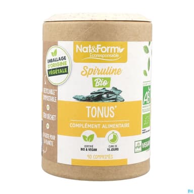 Nat Et Form Ecoresponsable Spiruline Bio Comprime 90