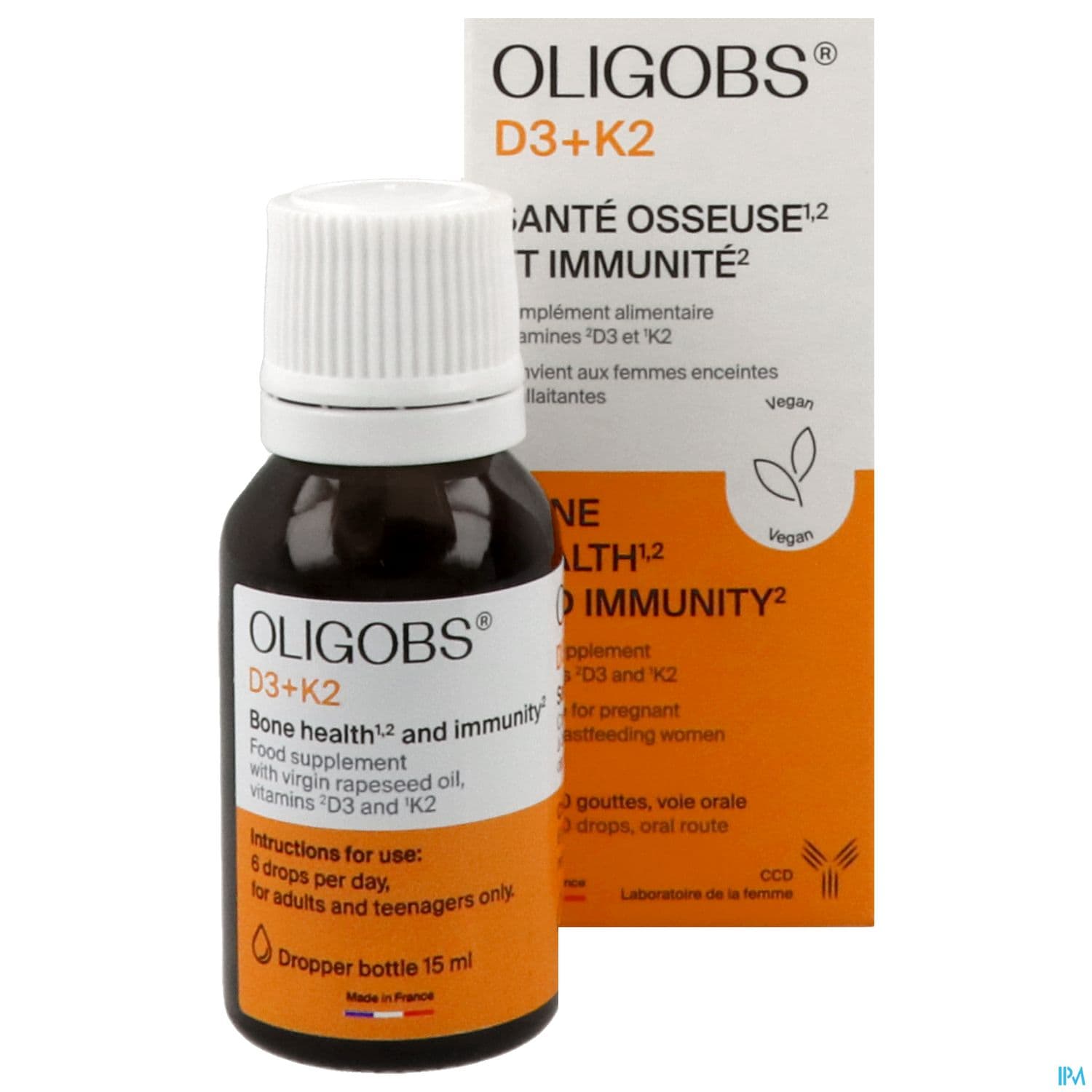 OLIGOBS D3+K2 FLACON GTTE 15ML