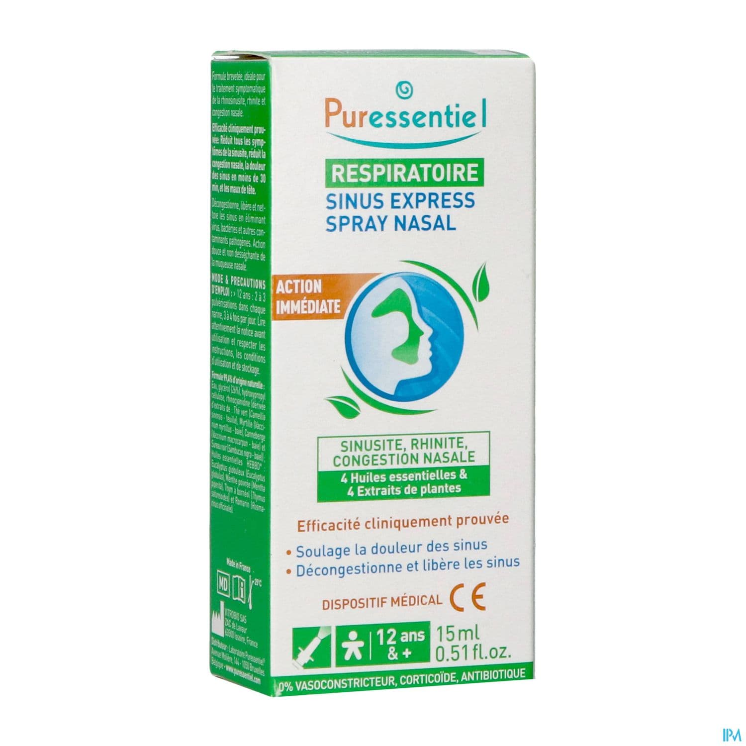 PURESSENTIEL SINUS EXPRESS SPR15ML