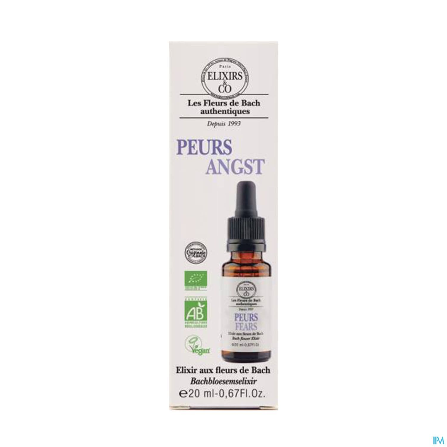 Elixirs Co Les Fleurs De Bach Peurs Bio Gouttes 20ml