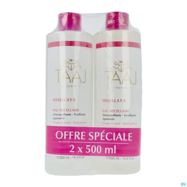 TAAJ HIMALAYA EAU MICEL PS 500MLX2