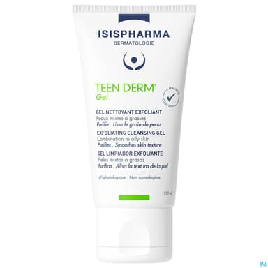 Isispharma Teen Derm Gel Nettoyant Exfoliant 150ml