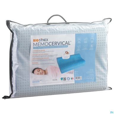 Innoxa Oreiller Memocervical Double Vague Bleu
