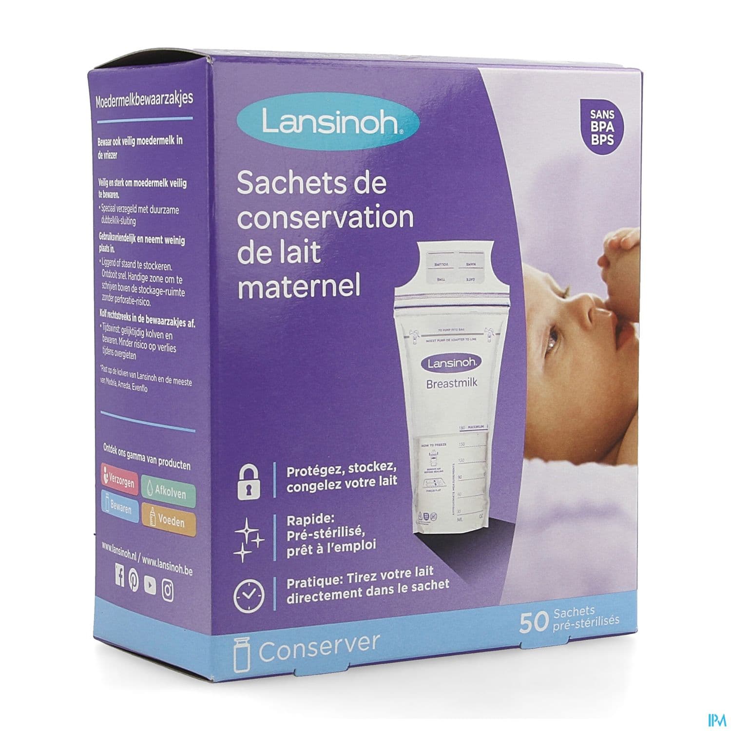 Lansinoh Sachet Conservation Lait Maternel50 40056