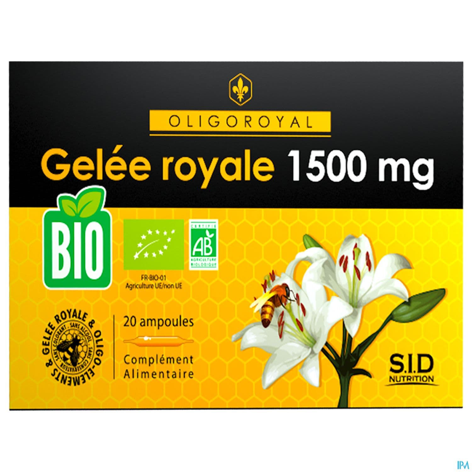 Sid Nutrition Oligoroyal Gelee Royale 1500mg Bio 10ml 20
