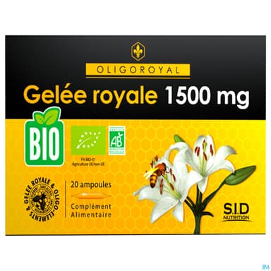 Sid Nutrition Oligoroyal Gelee Royale 1500mg Bio 10ml 20