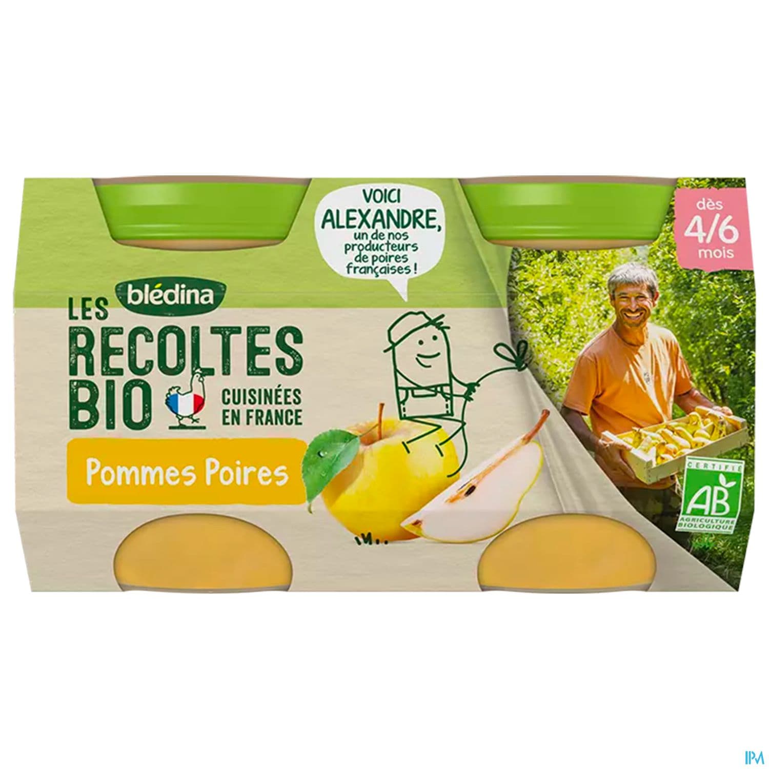BLEDINA REC BIO POMM/POIRE 130GX2