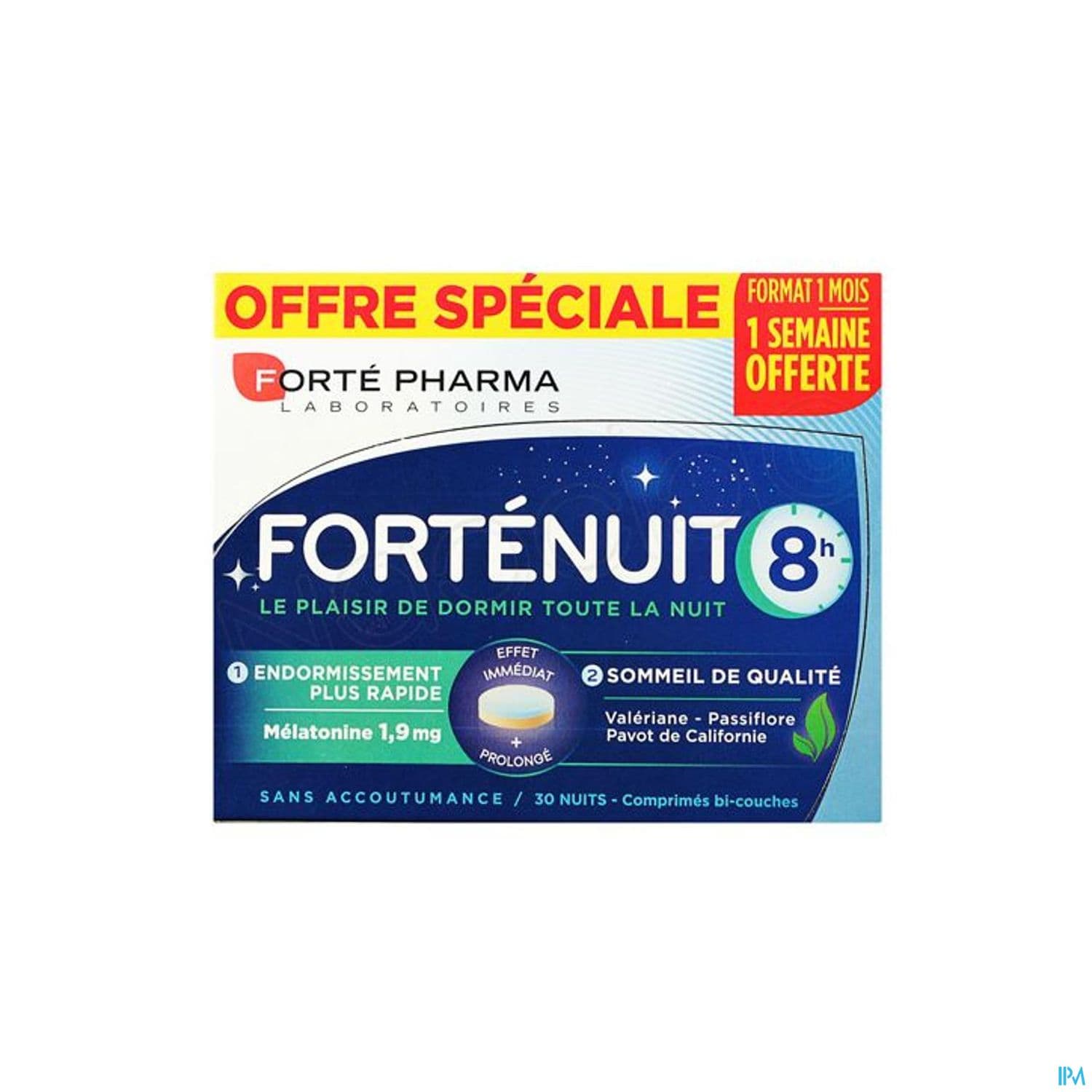 Forte Pharma Fortenuit 8h Comprime Bicouche 30