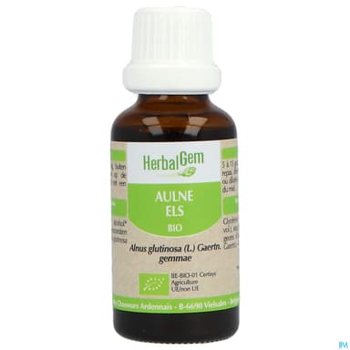Herbalgem Aulne Bourgeon Macerat Glycerin Bio 30ml