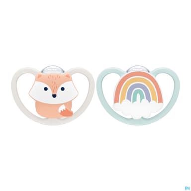 Nuk Sucette Silicone Space 0/6m Garcon X2